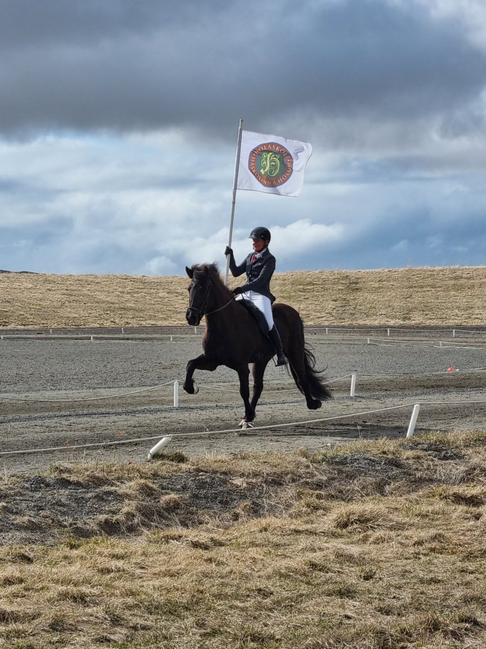 Frá reiðsýningu útskriftarnema 2024