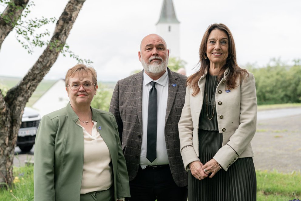 Silja Bára R. Ómarsdóttir, Logi Einarsson menningar-, nýsköpunar- og háskólaráðherra, og Hólmfríður &hellip;