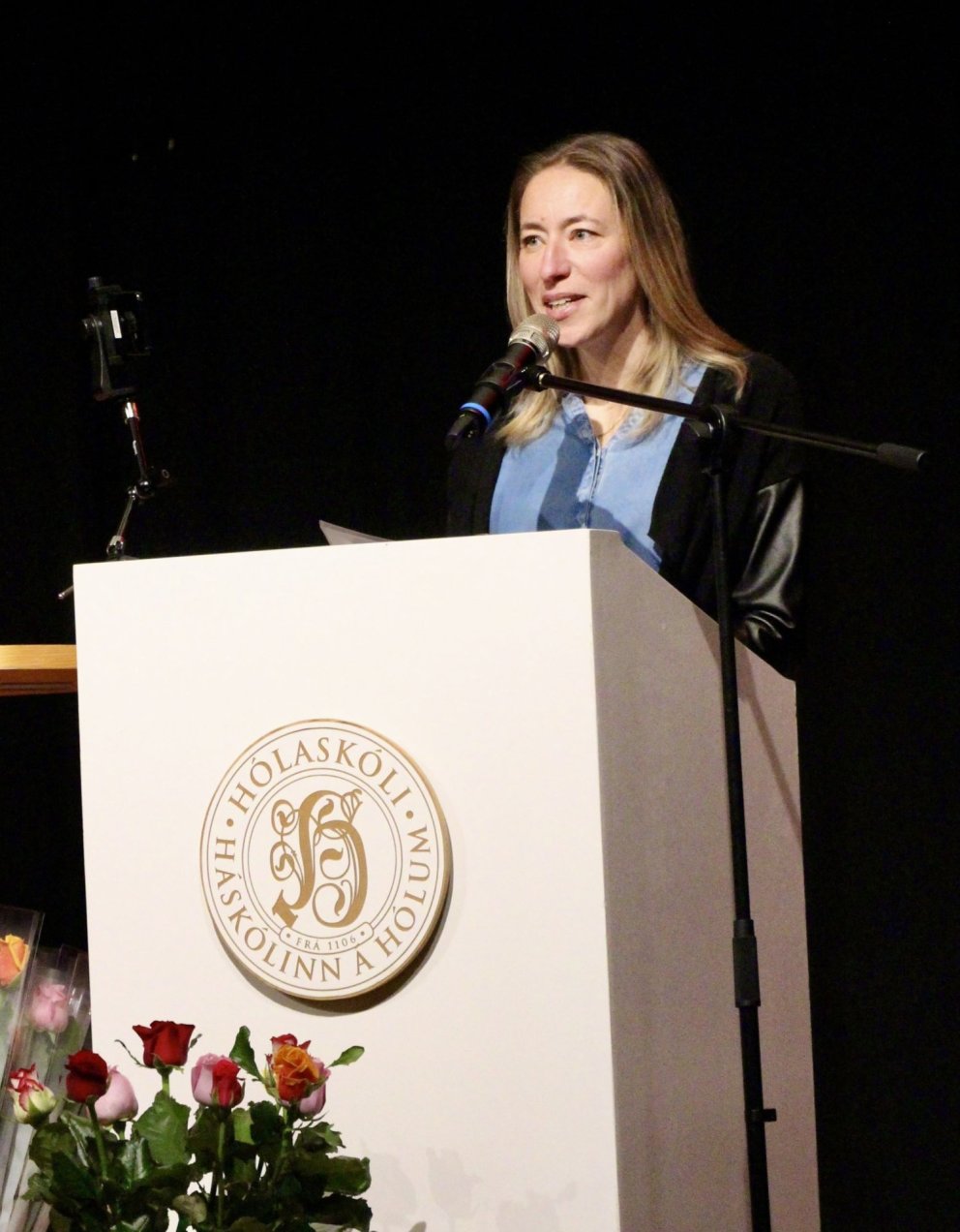 Dr. Camille Anna-Lisa Leblanc við útskrift Háskólans á Hólum vorið 2024