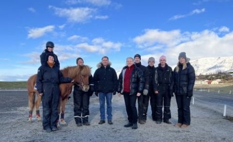 The research team at Holar in October 2022. From left to right; Guðrún J. Stefánsdóttir, 
the horse&hellip;